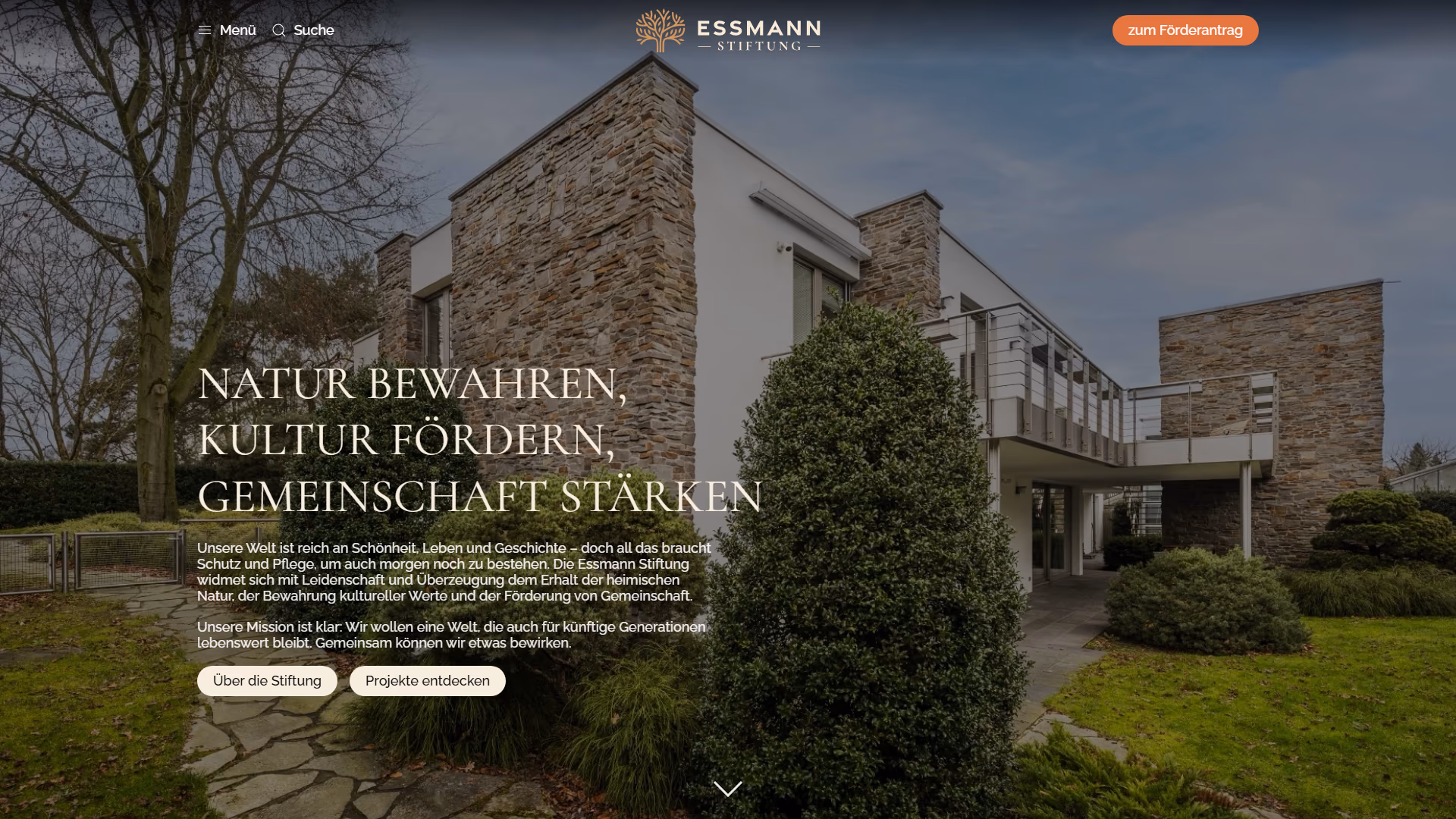 Startseite von Essmann Stiftung