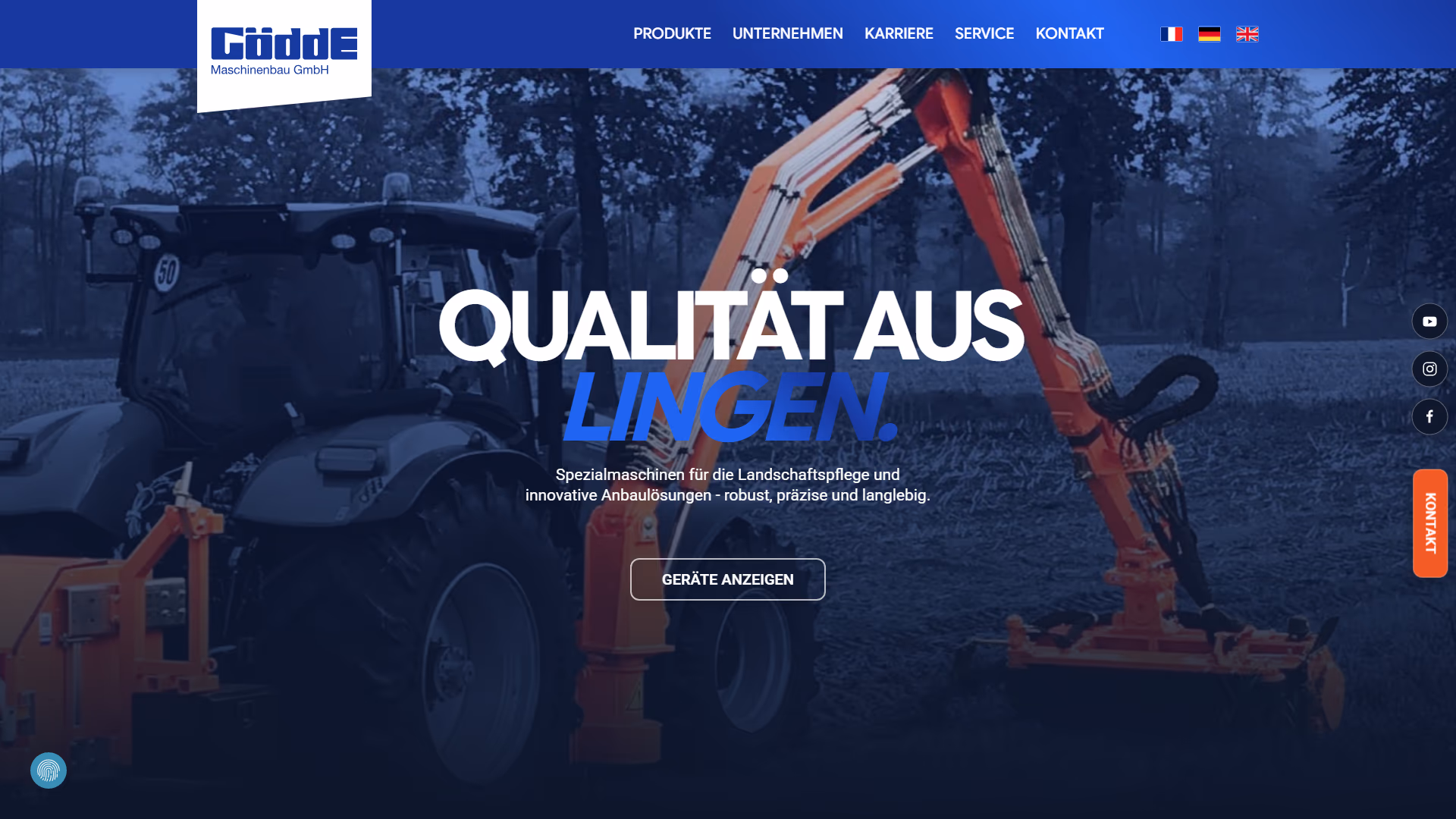 Startseite von Gödde Maschinenbau