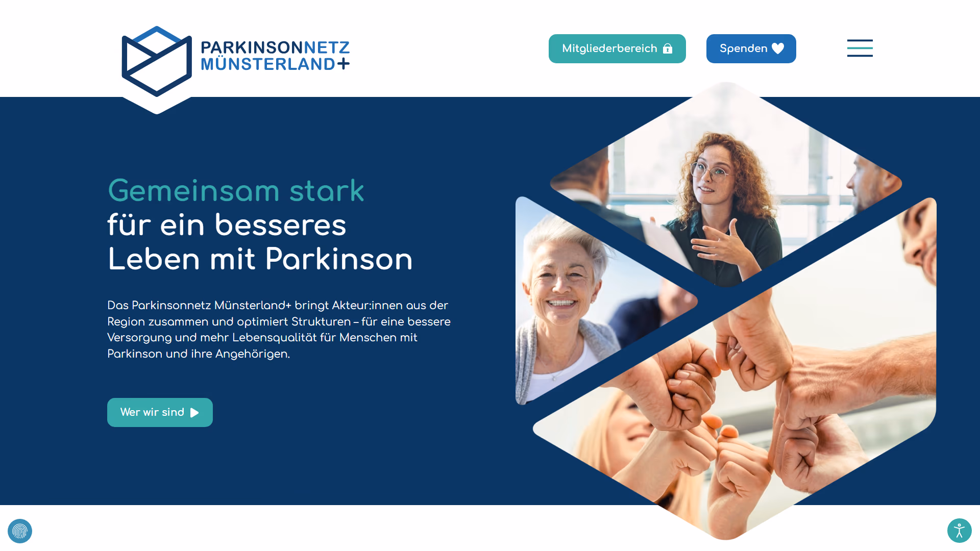 Startseite von Parkinsonnetz Münsterland+